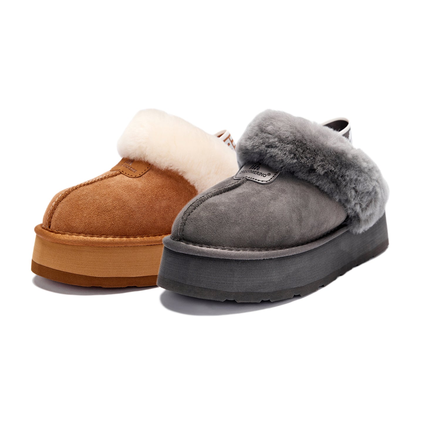 DREAMMERINO Platform Slippers Backstrap Scuff