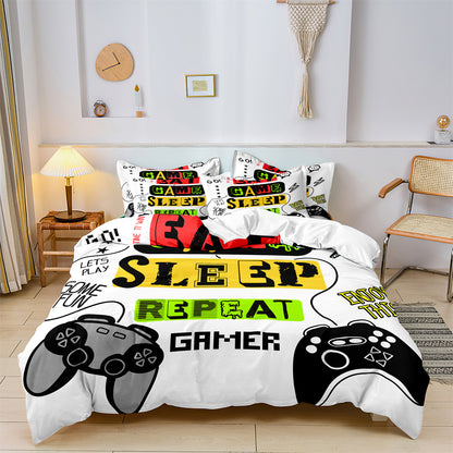 Gamepad Printed Quilt/Duvet Cover Bedding Set