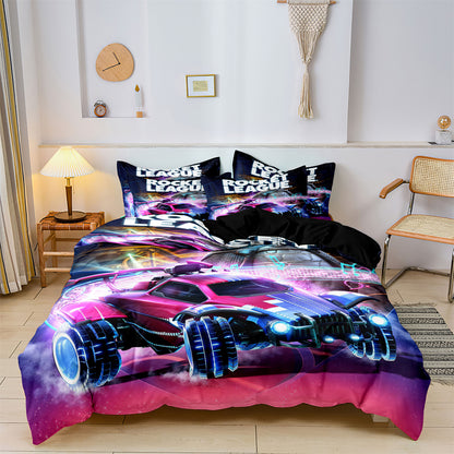 Car Truck Printed Quilt/Duvet Cover Bedding Set