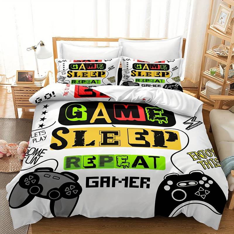 Gamepad Printed Quilt/Duvet Cover Bedding Set