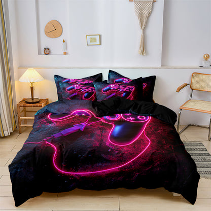 Game Controller Gamepad Printed Quilt/Duvet Cover Bedding Set