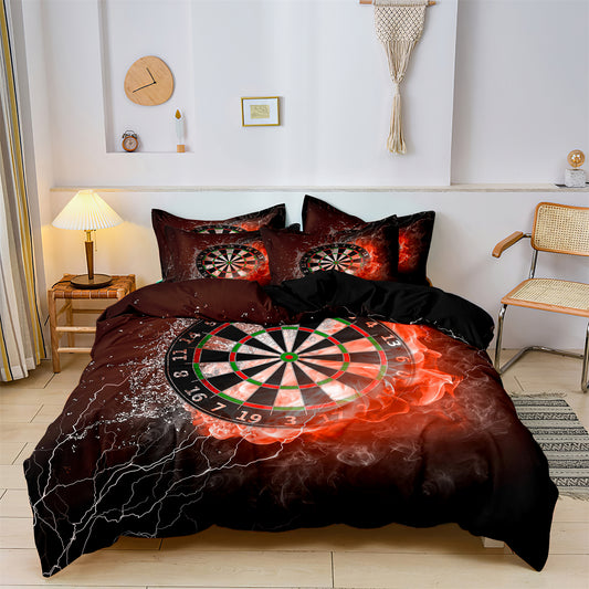 Dart Board Printed Quilt/Duvet Cover Bedding Set