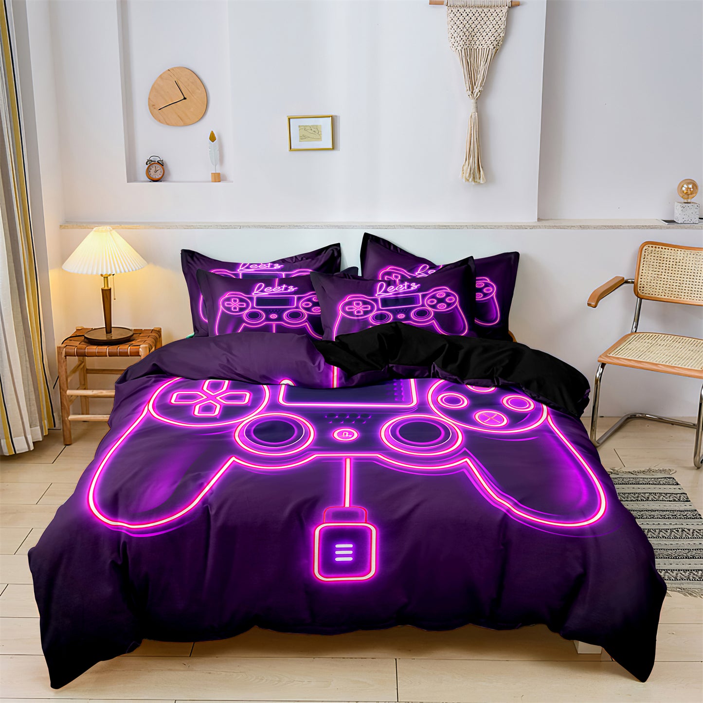 Game Controller Gamepad Printed Quilt/Duvet Cover Bedding Set