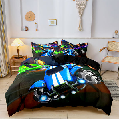 Racing Cars Printed Quilt/Duvet/Doona Cover Bedding Set