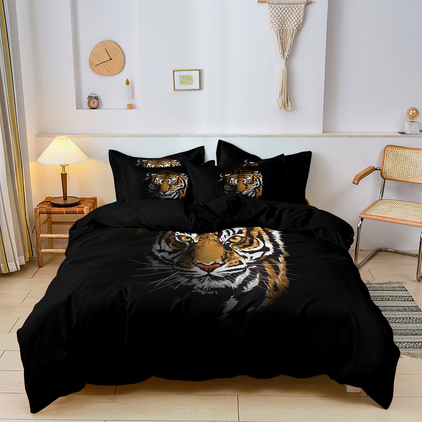 Tiger Printed Quilt/Duvet Cover Bedding Set