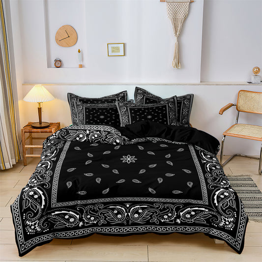 Paisley Mandala Floral Printed Quilt/Duvet Cover Bedding Set