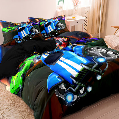 Racing Cars Printed Quilt/Duvet/Doona Cover Bedding Set