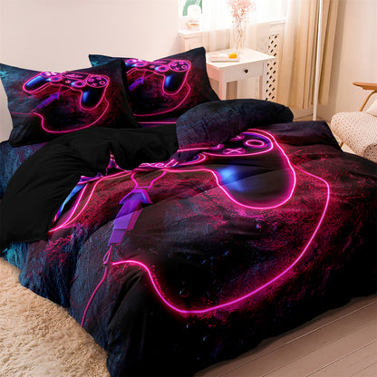 Game Controller Gamepad Printed Quilt/Duvet Cover Bedding Set