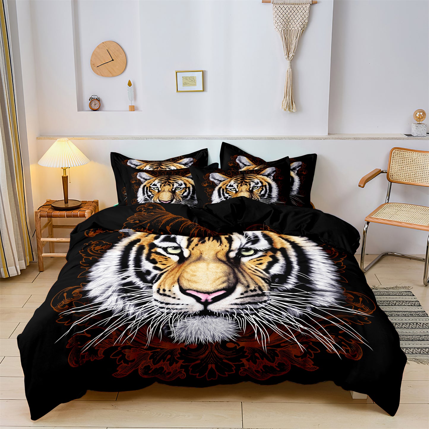 Tiger Printed Quilt/Duvet Cover Bedding Set