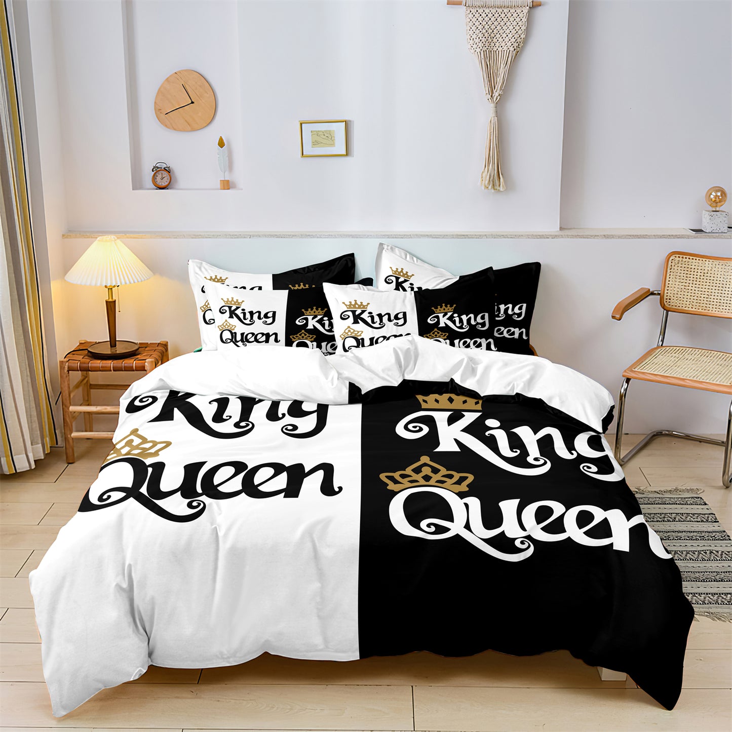 Queen & King Printed Quilt/Duvet Cover Bedding Set