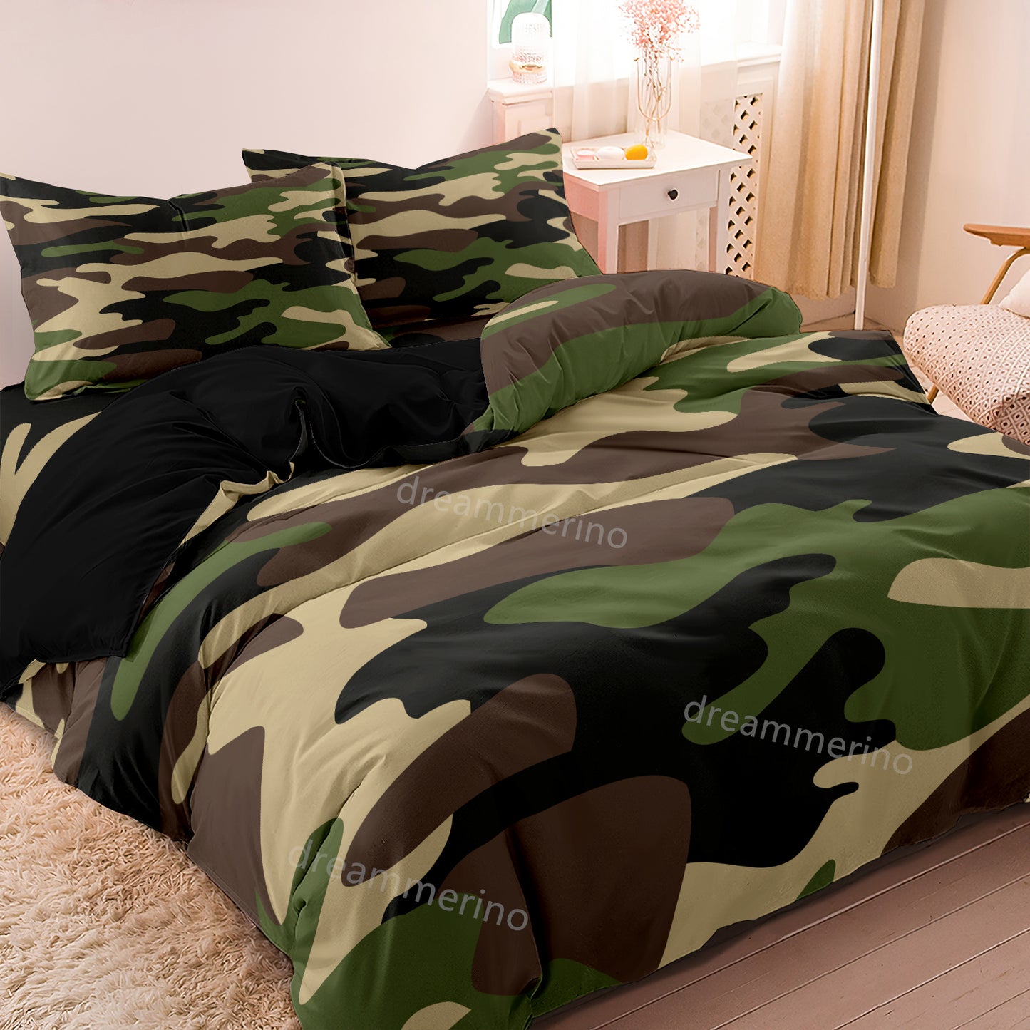 Camouflage Camo Print Soft Quilt/Duvet/Doona Cover Bedding Set