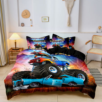 Sport Off Road Vehicle Printed Quilt/Duvet Cover Bedding Set