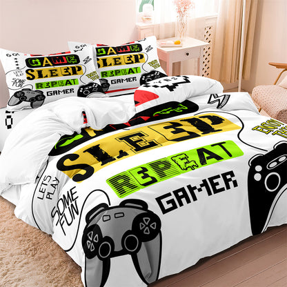 Gamepad Printed Quilt/Duvet Cover Bedding Set