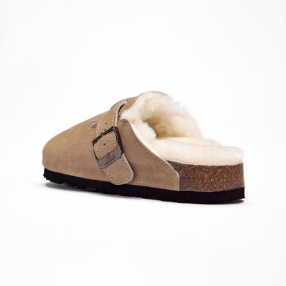 Unisex Sheepskin Wool Slip-on Sandals