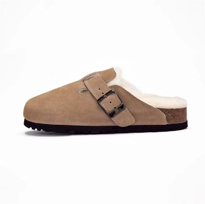 Unisex Sheepskin Wool Slip-on Sandals