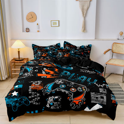 Game Controller Gamepad Printed Quilt/Duvet Cover Bedding Set