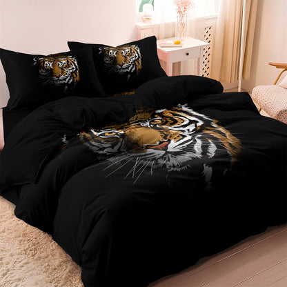 Tiger Printed Quilt/Duvet Cover Bedding Set