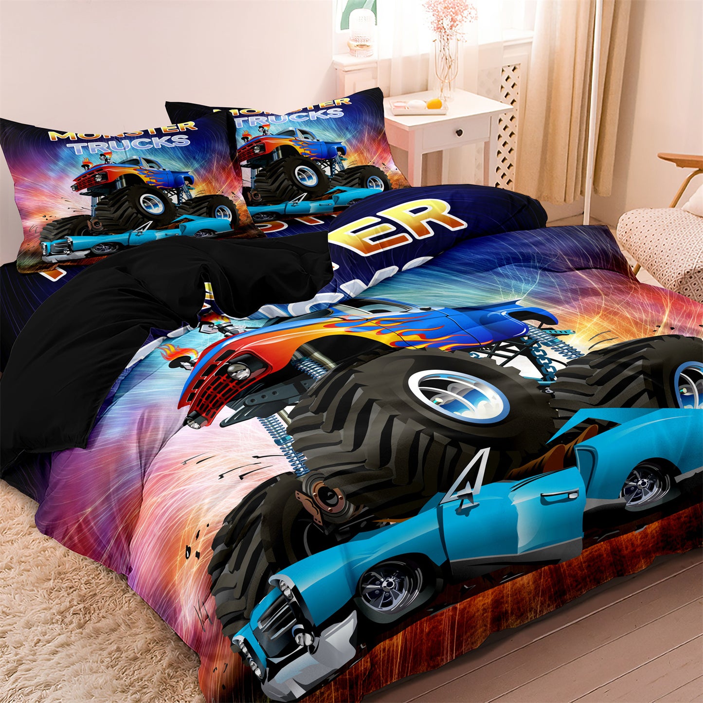 Sport Off Road Vehicle Printed Quilt/Duvet Cover Bedding Set