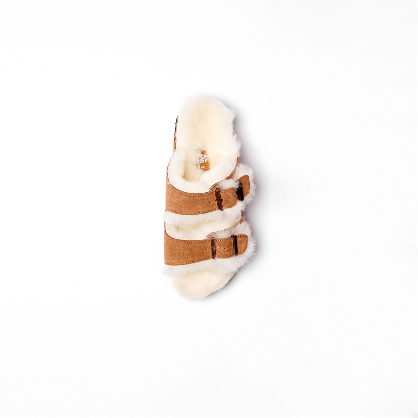 DREAMMERINO Premium Sheepskin Wool Buckle Sandals