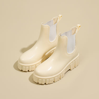 Platform Chunky Waterproof Ankle Rainboots