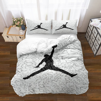 AU Ultra Soft Basketball Jordan Quilt Duvet Cover Bedding Set