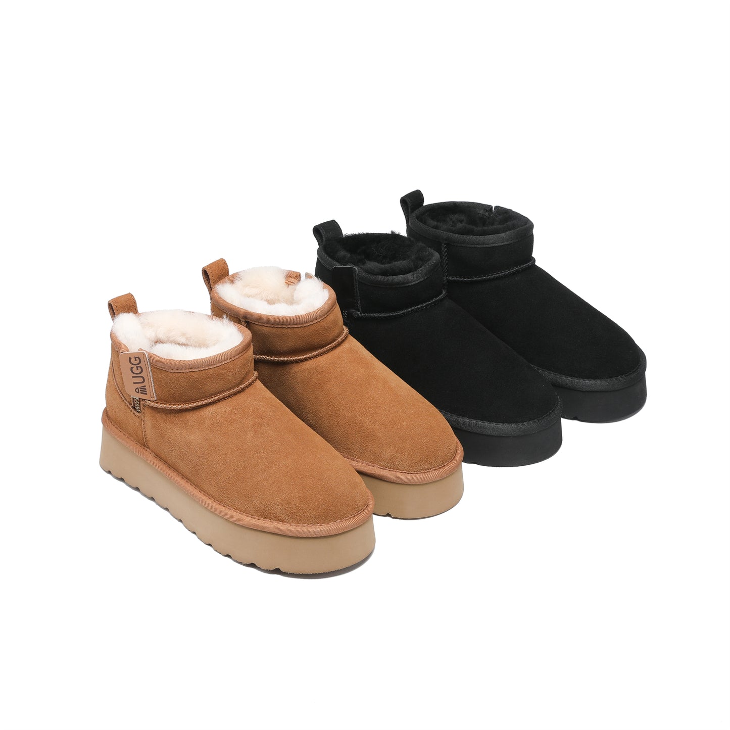 Zip Up Platform UGG Boots