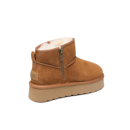 Zip Up Platform Ultra Mini UGG Boots