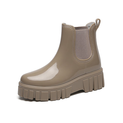 Platform Chunky Waterproof Ankle Rainboots