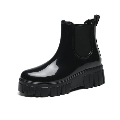 Platform Chunky Waterproof Ankle Rainboots