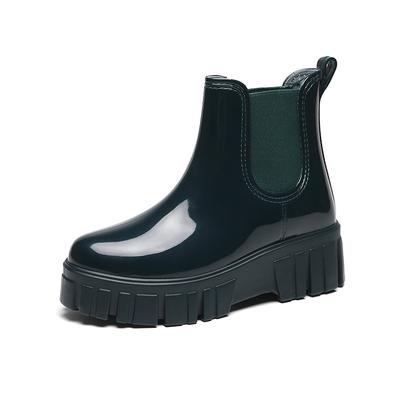 Platform Chunky Waterproof Ankle Rainboots