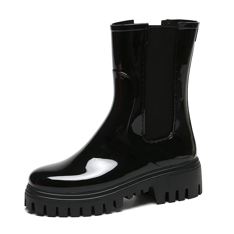 Womens Chelsea Boots Short Platform Rain Boots